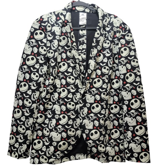 Disney Other - Disney Parks Nightmare‎ Before Christmas Glow In Dark Jack Skellington Blazer LG